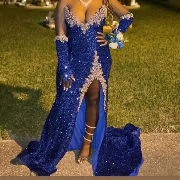 Dresses | Royal Blue And Silver Prom Dress | Poshmark Dresses | Royal Blue And Silver Prom Dress | Poshmark